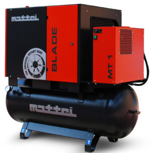 Mattei 4kW vane compressor with 270L tank and drier